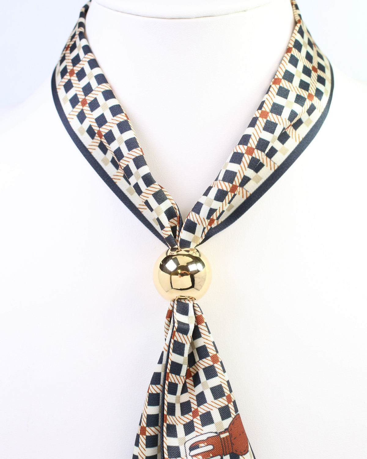 Bailey Bead Scarf Slide Gold