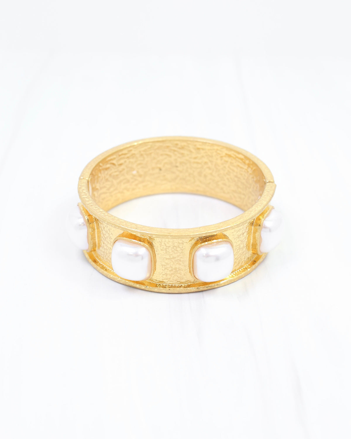 Brikhall Pearl Stretch Bangle Bracelet WRVG