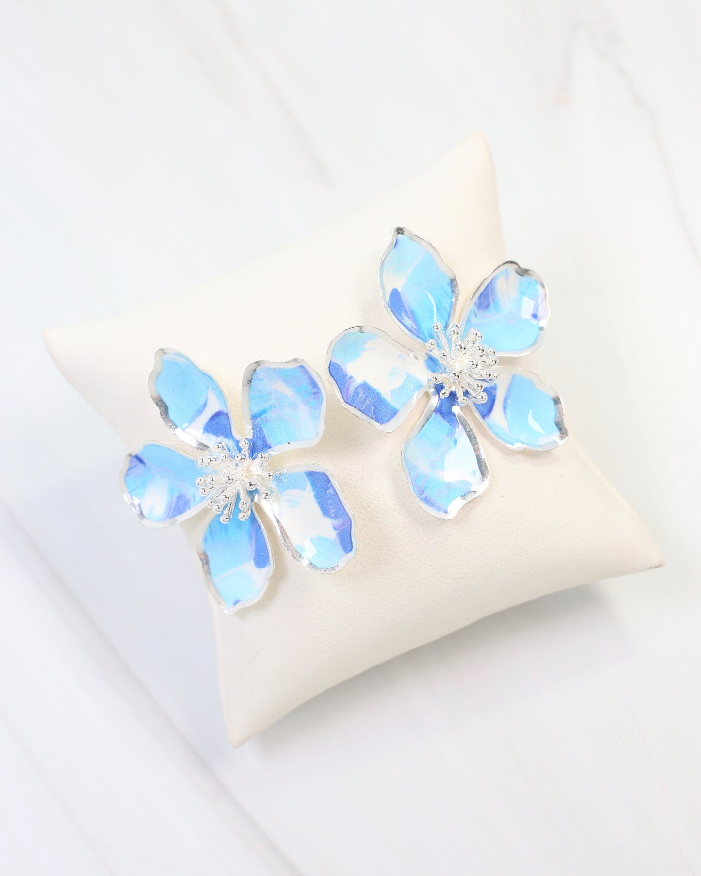 Monett Flower Post Earring Blue