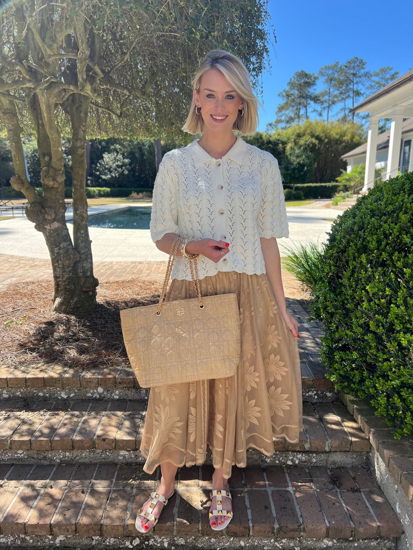 Pleasant Surprise Ivory Crotchet Cardigan