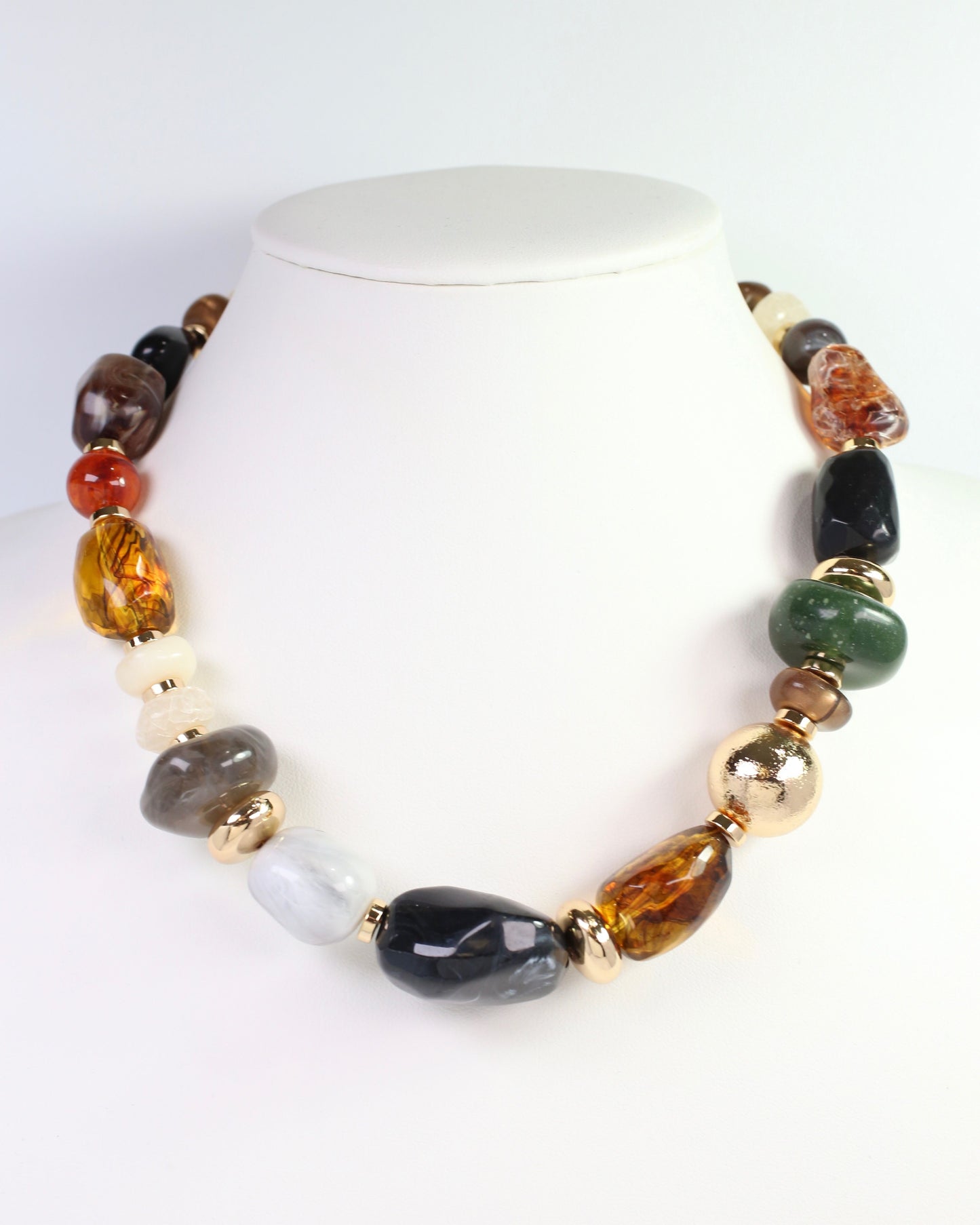 Rumford Large Stone Necklace Natural Multi