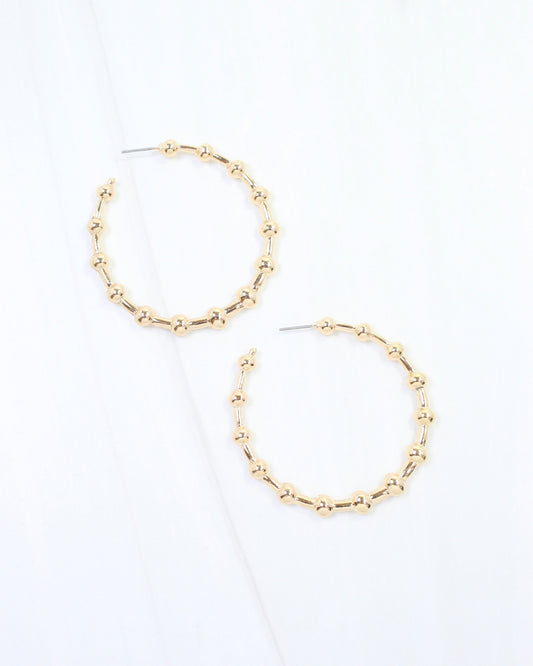 Layne Ball Hoop Earring Gold