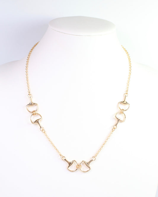 Sheldon Horsebit Necklace WR Gold