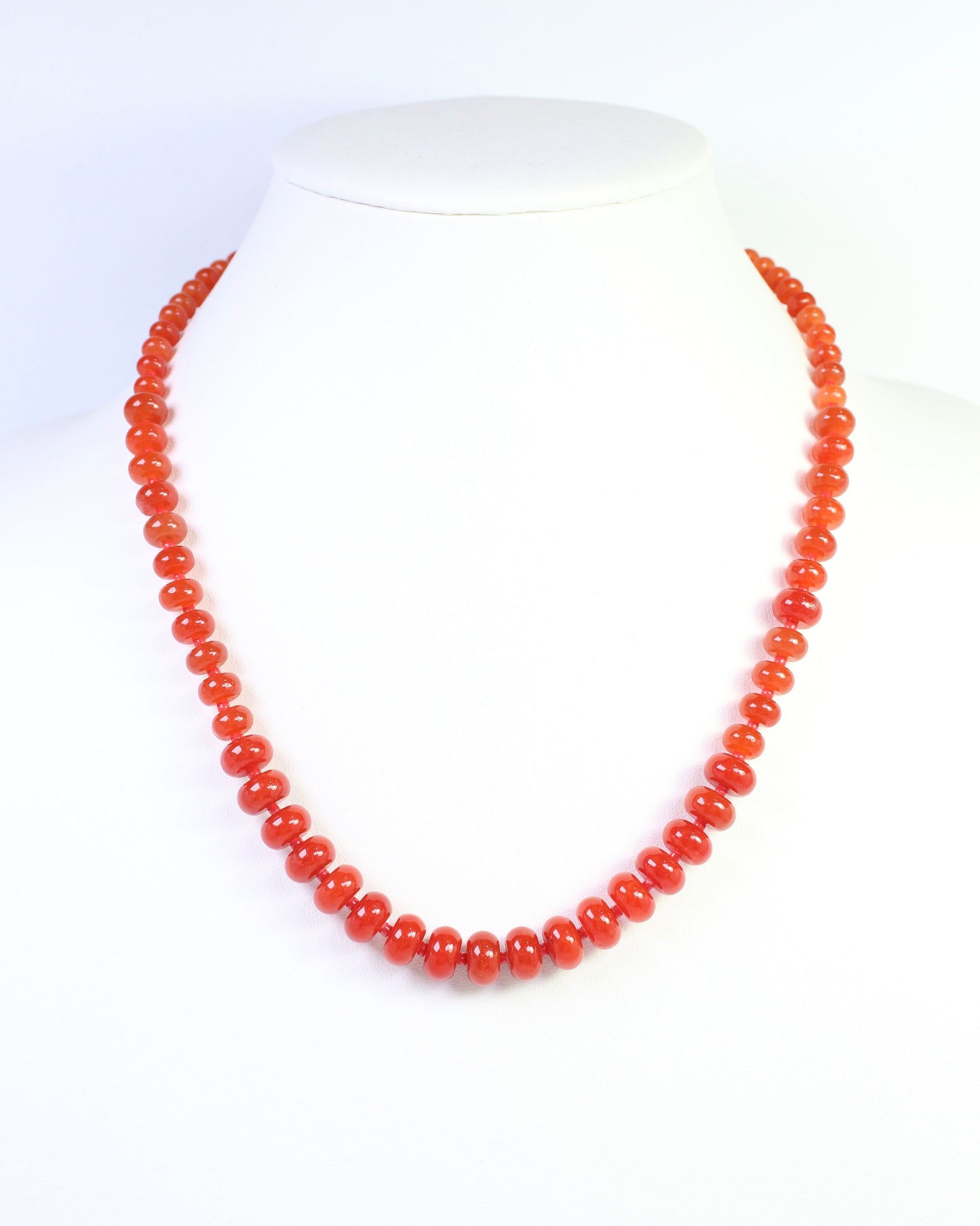 Marcela Stone Beaded Necklace Orange