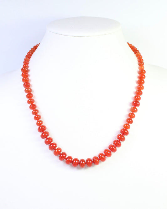 Marcela Stone Beaded Necklace Orange