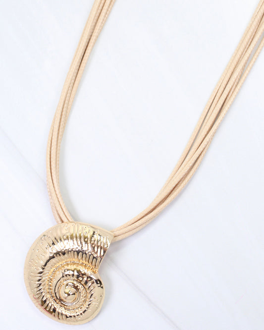 Marion Sundial Shell Cord Necklace Natural