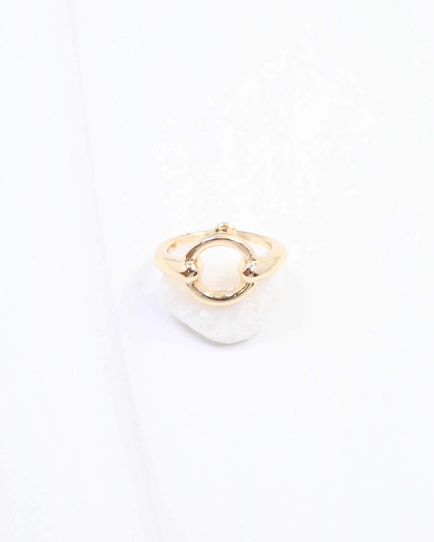Rilynn Open Circle Scarf Ring Gold