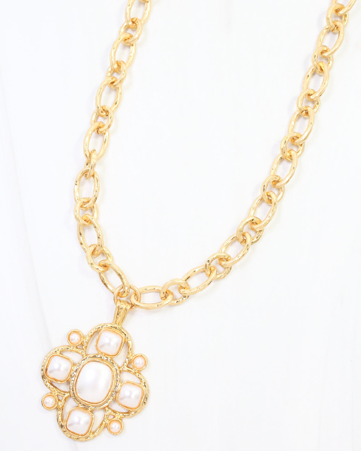 Amner Hall Pearl Clover Pendant Necklace WRVG