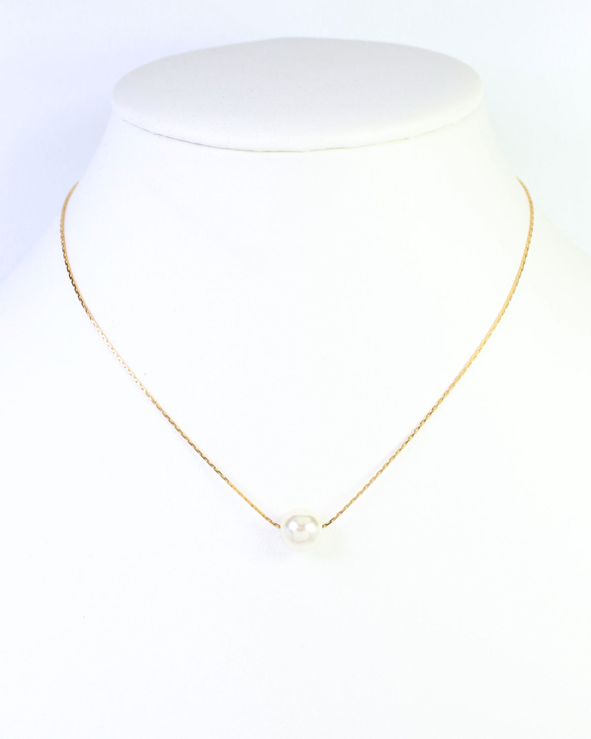 Nora Dainty Pearl Necklace WP Gold