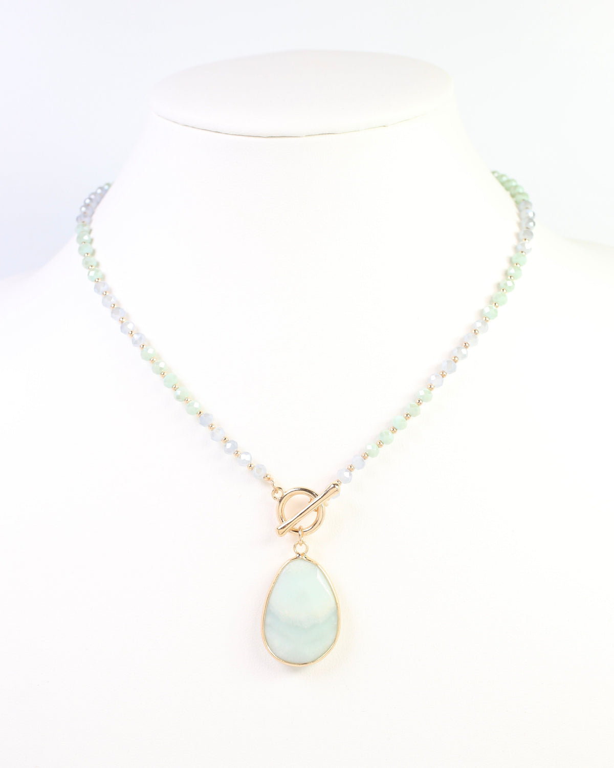 Reese Stone Toggle Necklace Mint