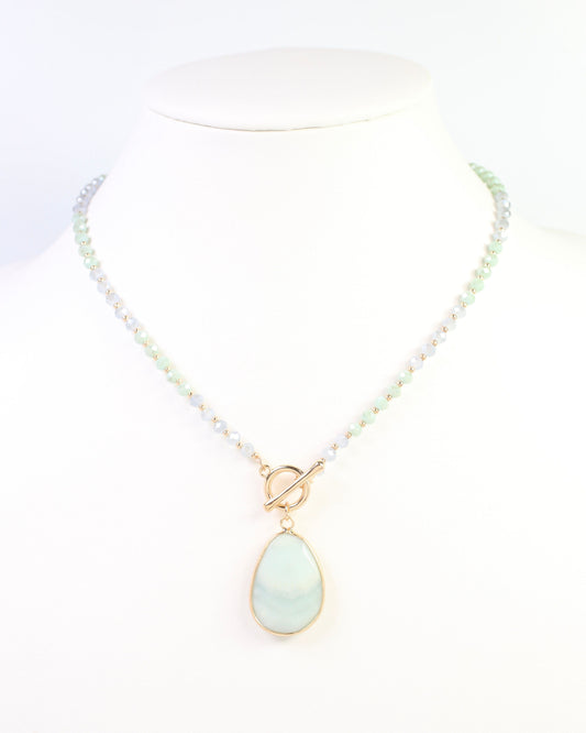 Reese Stone Toggle Necklace Mint