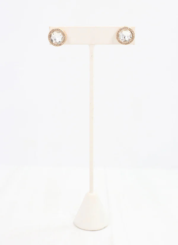 Carlos Crystal Stud Earring CLEAR