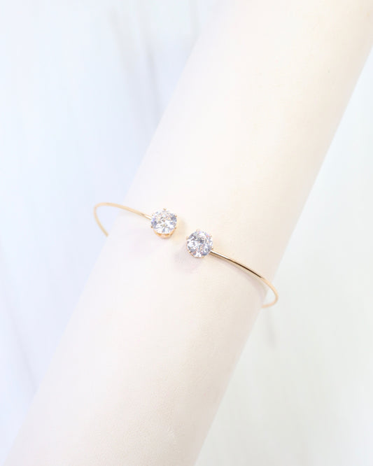 Sturbridge Double CZ Cuff Bracelet Gold