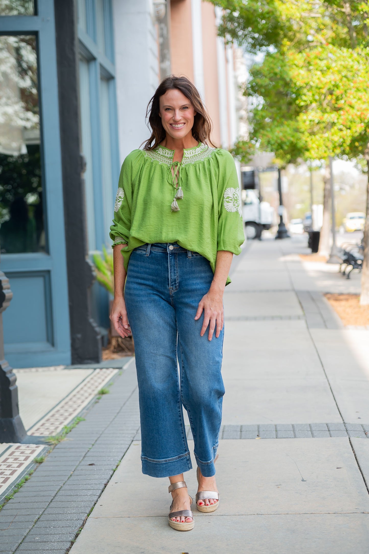 Moulton Boho Embroidered Long Sleeve Blouse