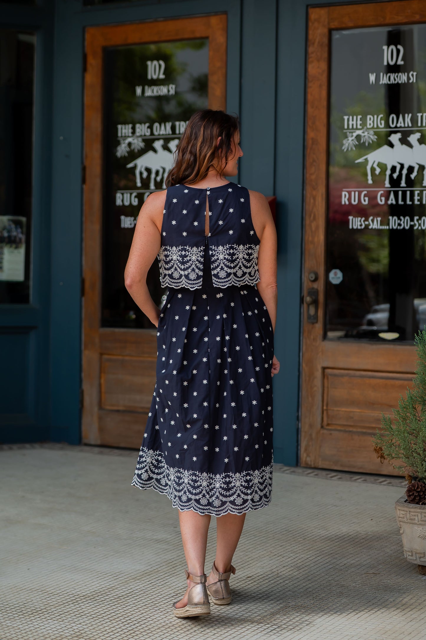 Dove Sleeveless Embroidered Dress
