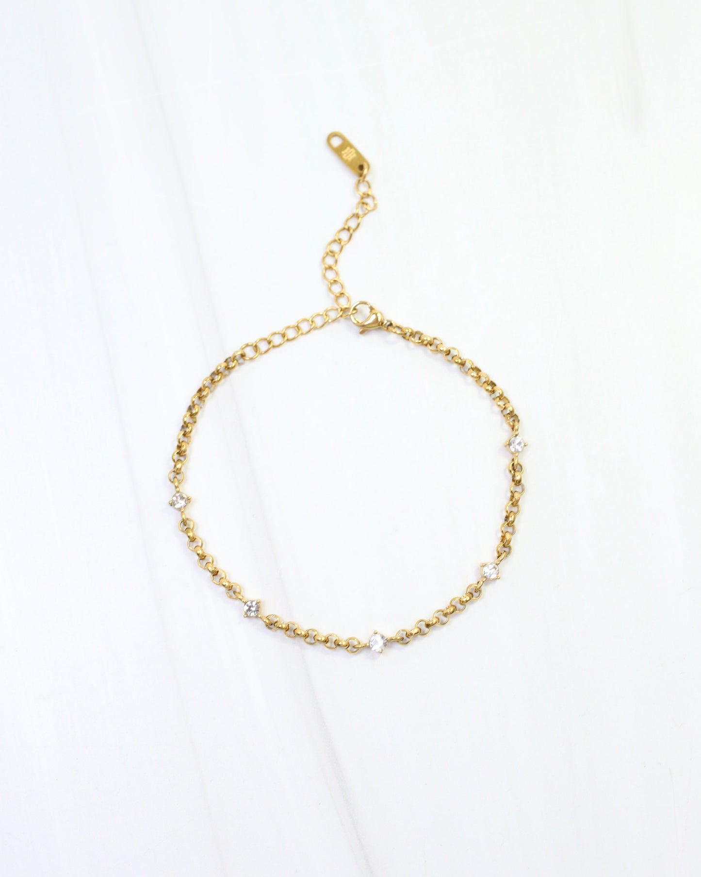 Danae CZ Chain Bracelet WP Gold