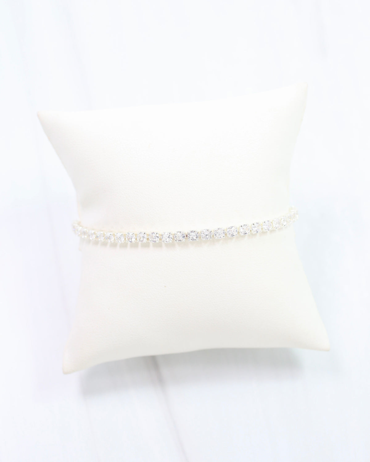 Luna Medium CZ Tennis Bracelet WR Silver