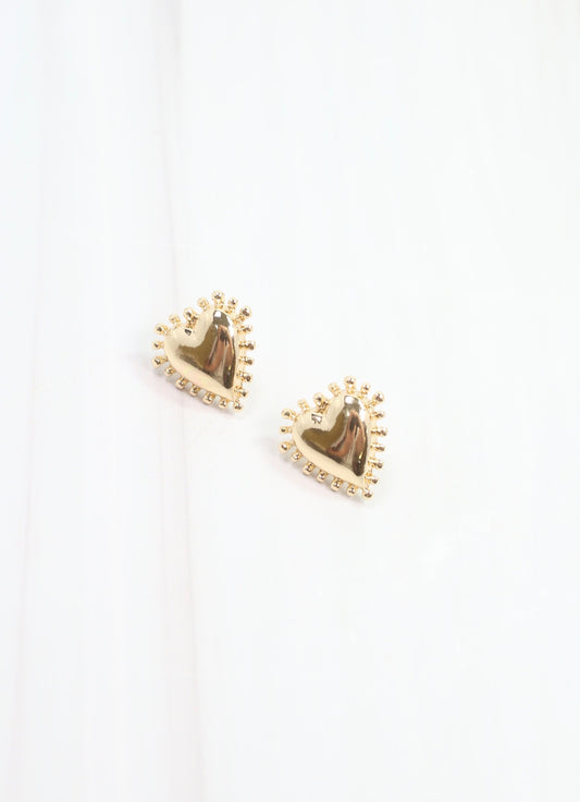 McCabe Heart Stud Earring Gold