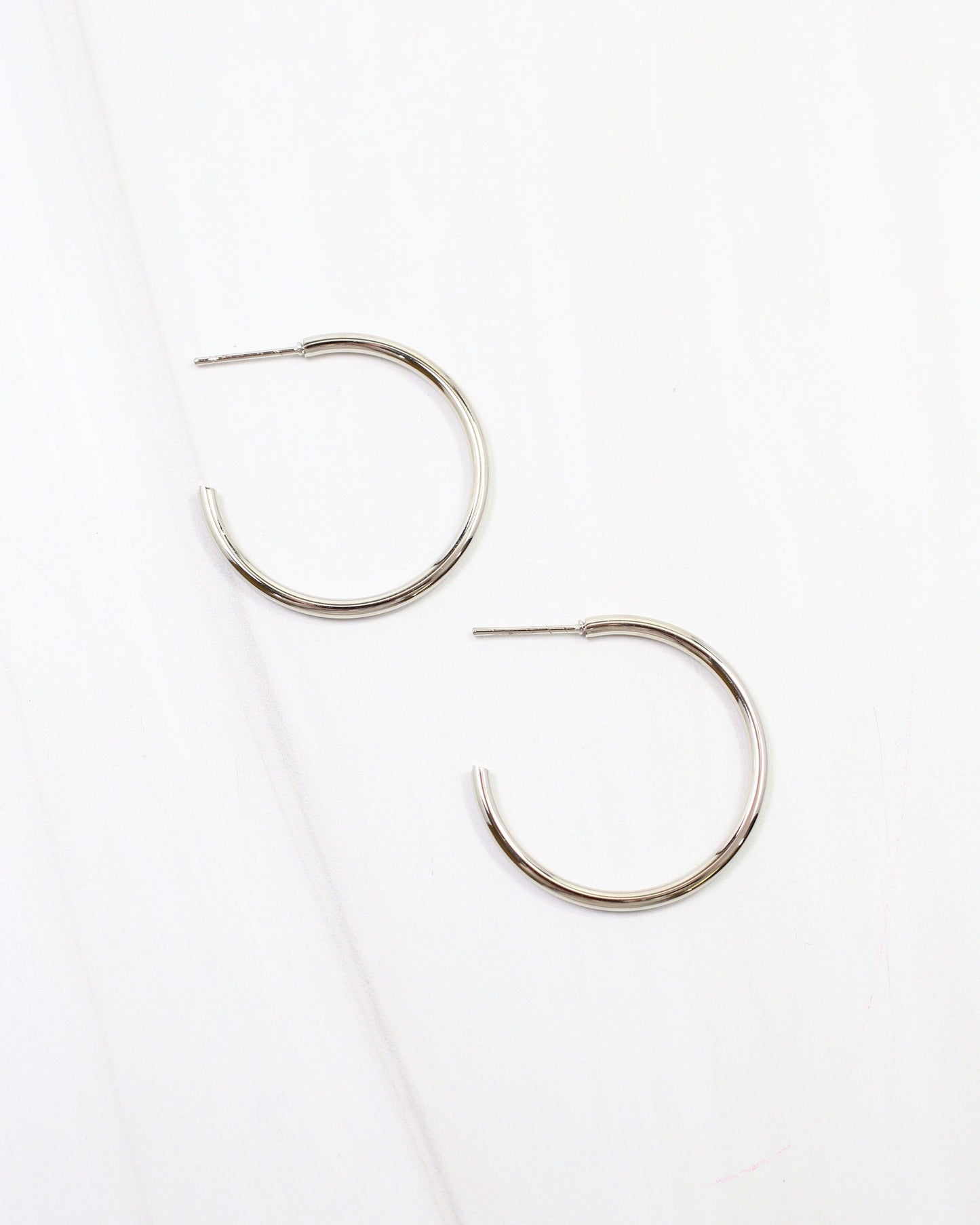 Mayor Thin Hoop Earring Silver