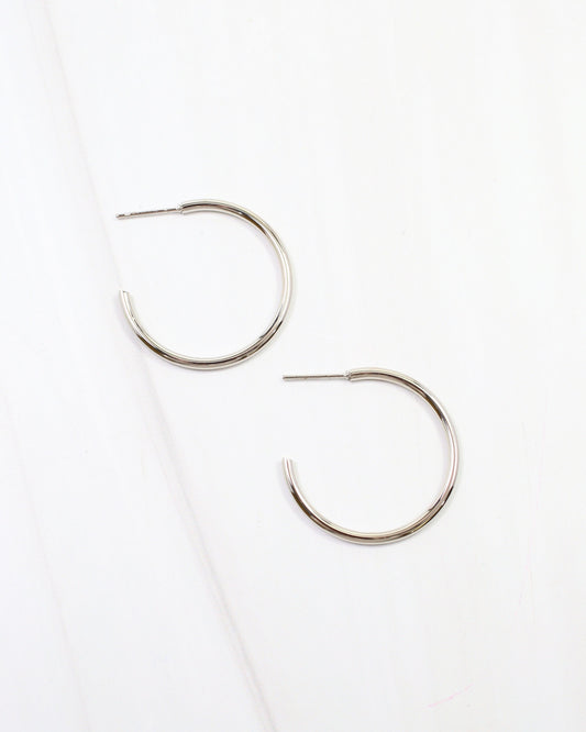Mayor Thin Hoop Earring Silver
