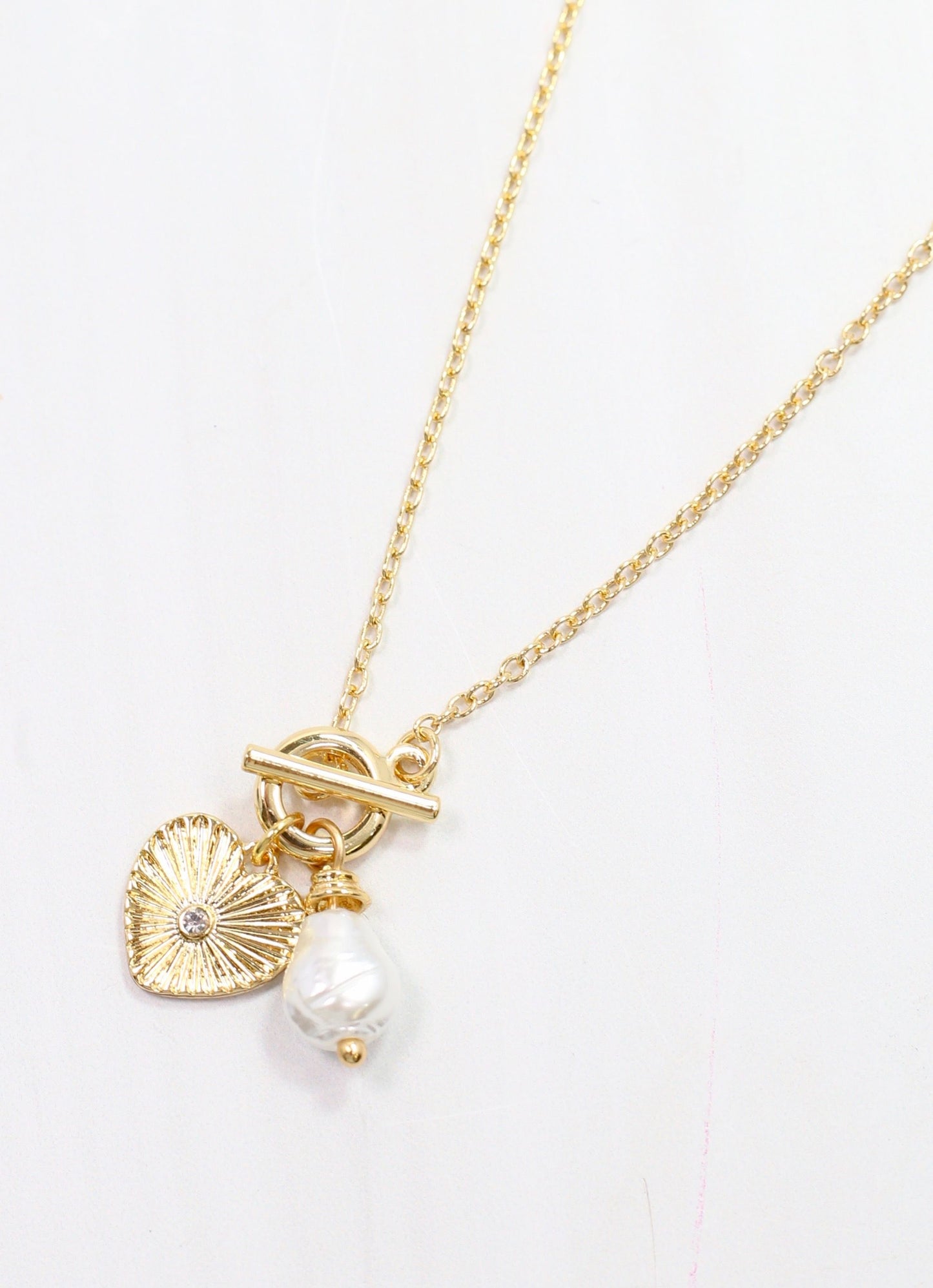 Stephens Charm Necklace Gold