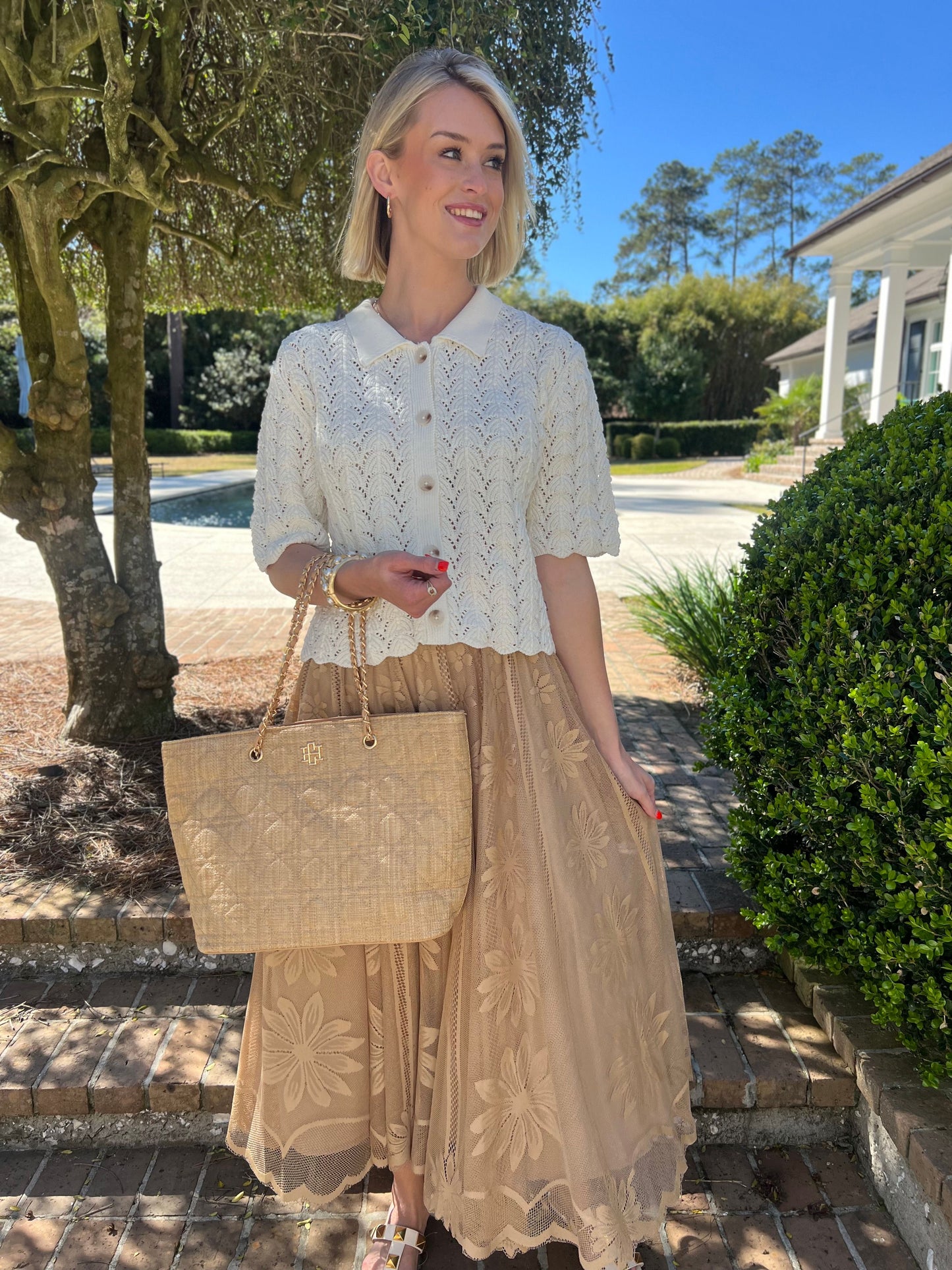 Pleasant Surprise Ivory Crotchet Cardigan