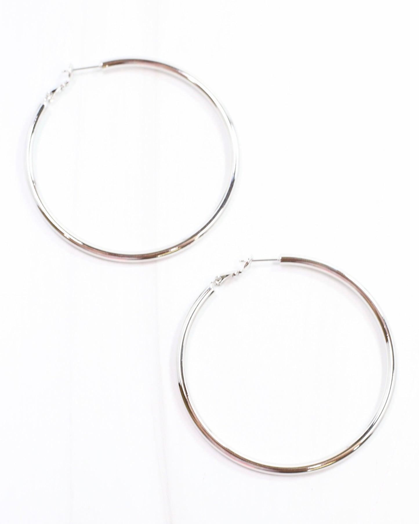 Fernando Hoop Earring Shiny Silver