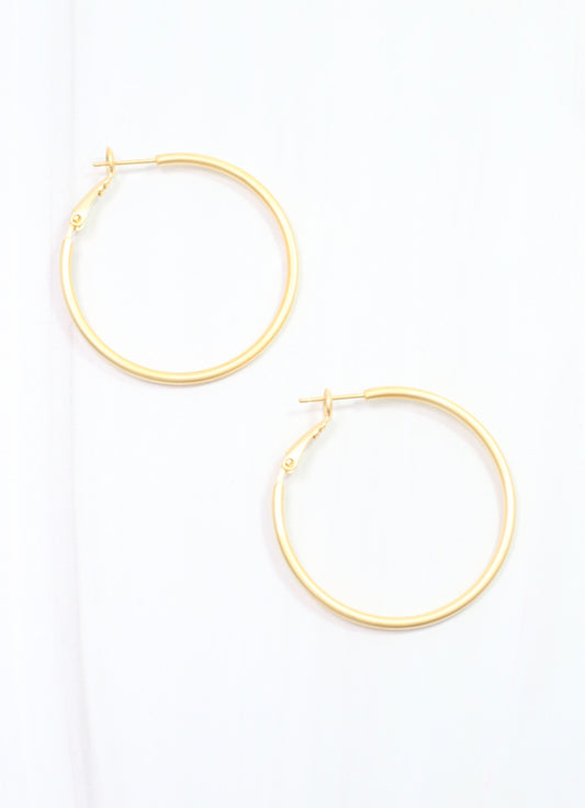 Rinaldi Hoop Earring Matte Gold