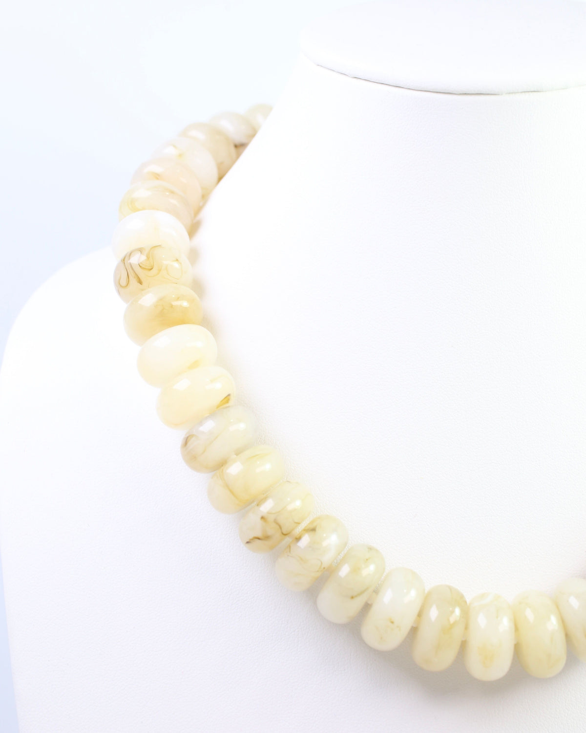 Pipestone Marble Beaded Necklace Natural