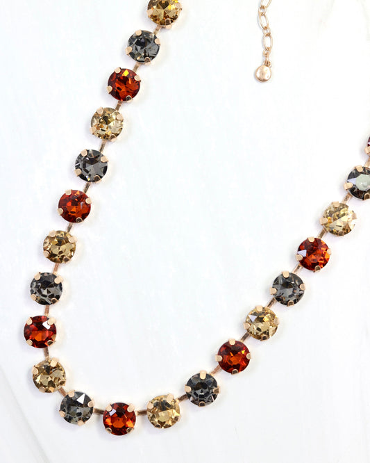Andi Rhinestone Necklace TPZ DK MUL