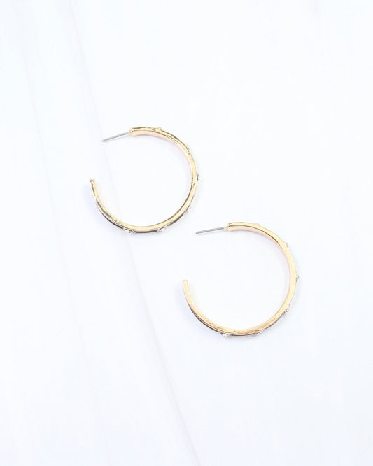 Bramwell Enamel Hoop Earring Black