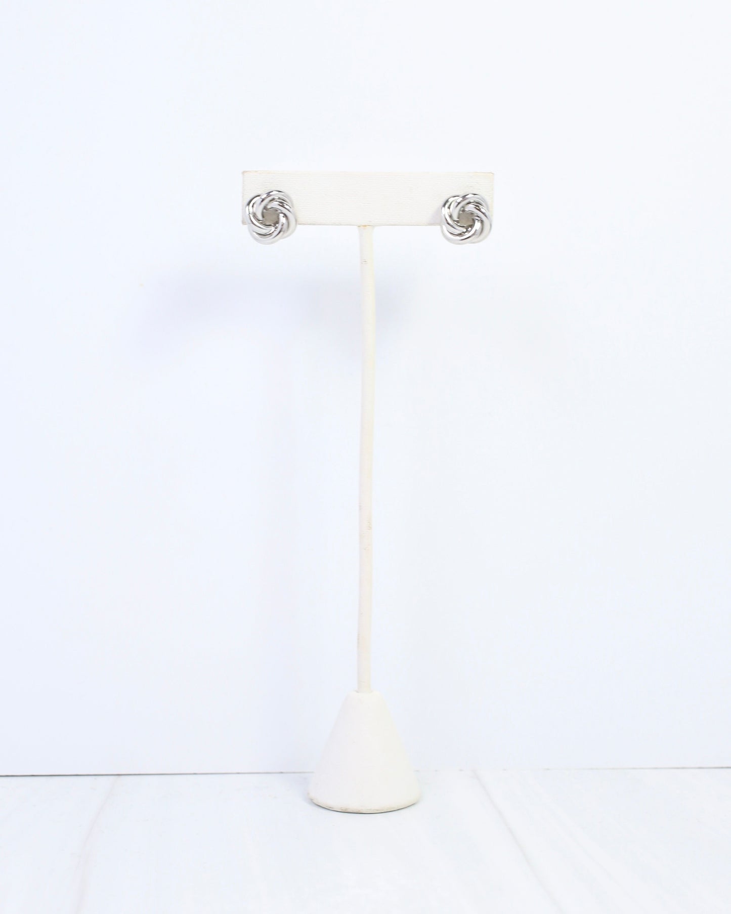 Claudia Knot Stud Earring Silver