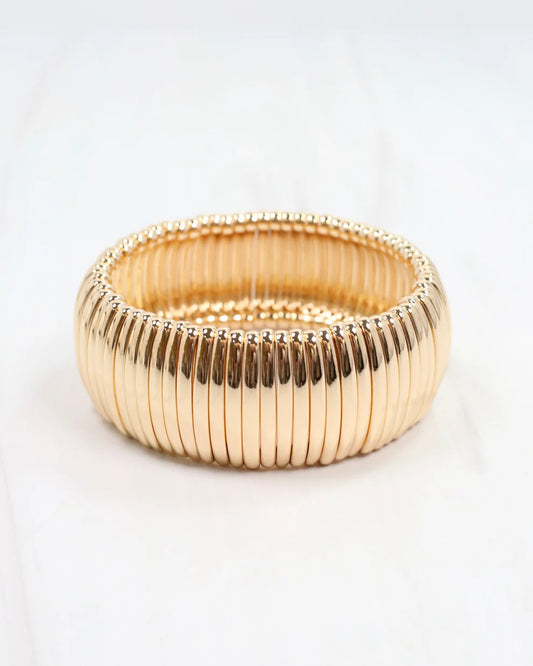 Cobra Stretch Bracelet Gold