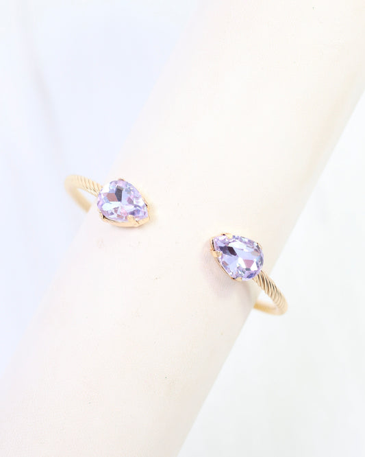 Cobb Crystal Bangle Bracelet WR Lavender