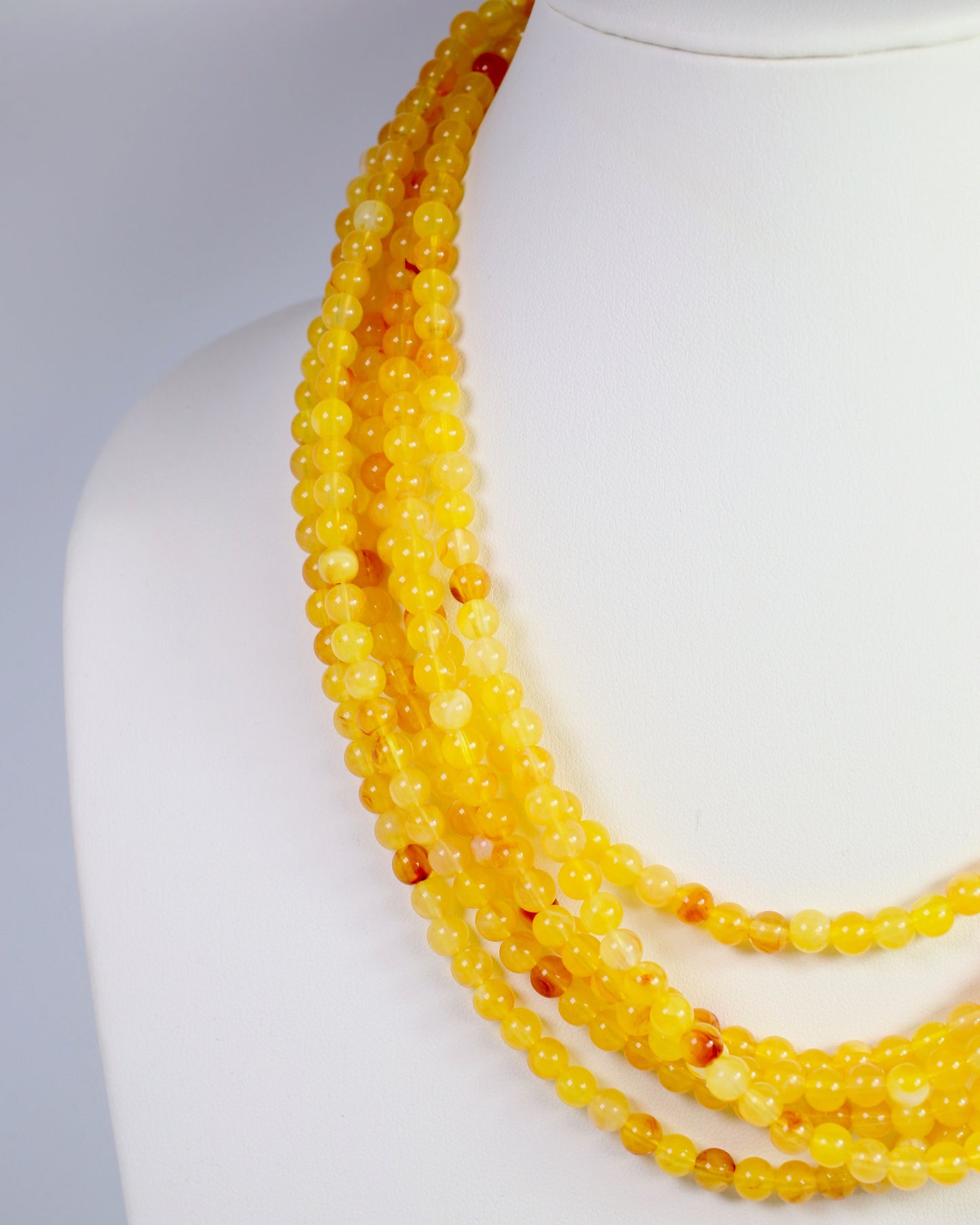Brookline Layered Beaded Necklace Yellow