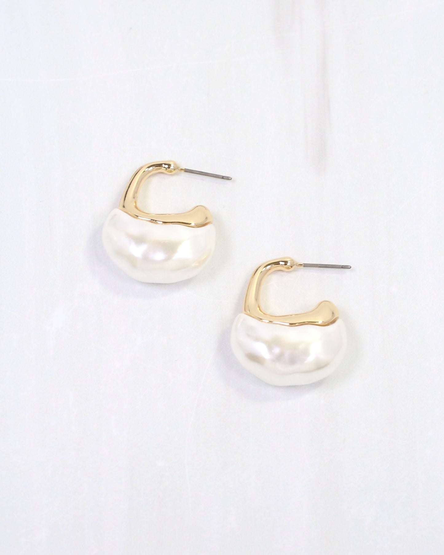 Colac Embellished Hoop Earring Pearl
