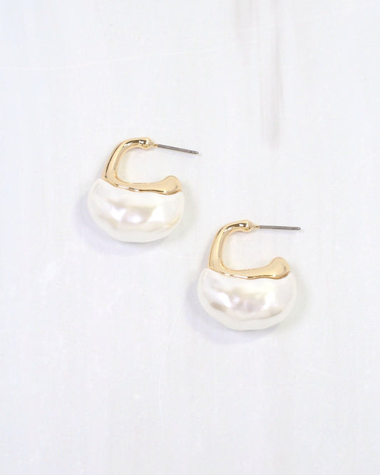 Colac Embellished Hoop Earring Pearl