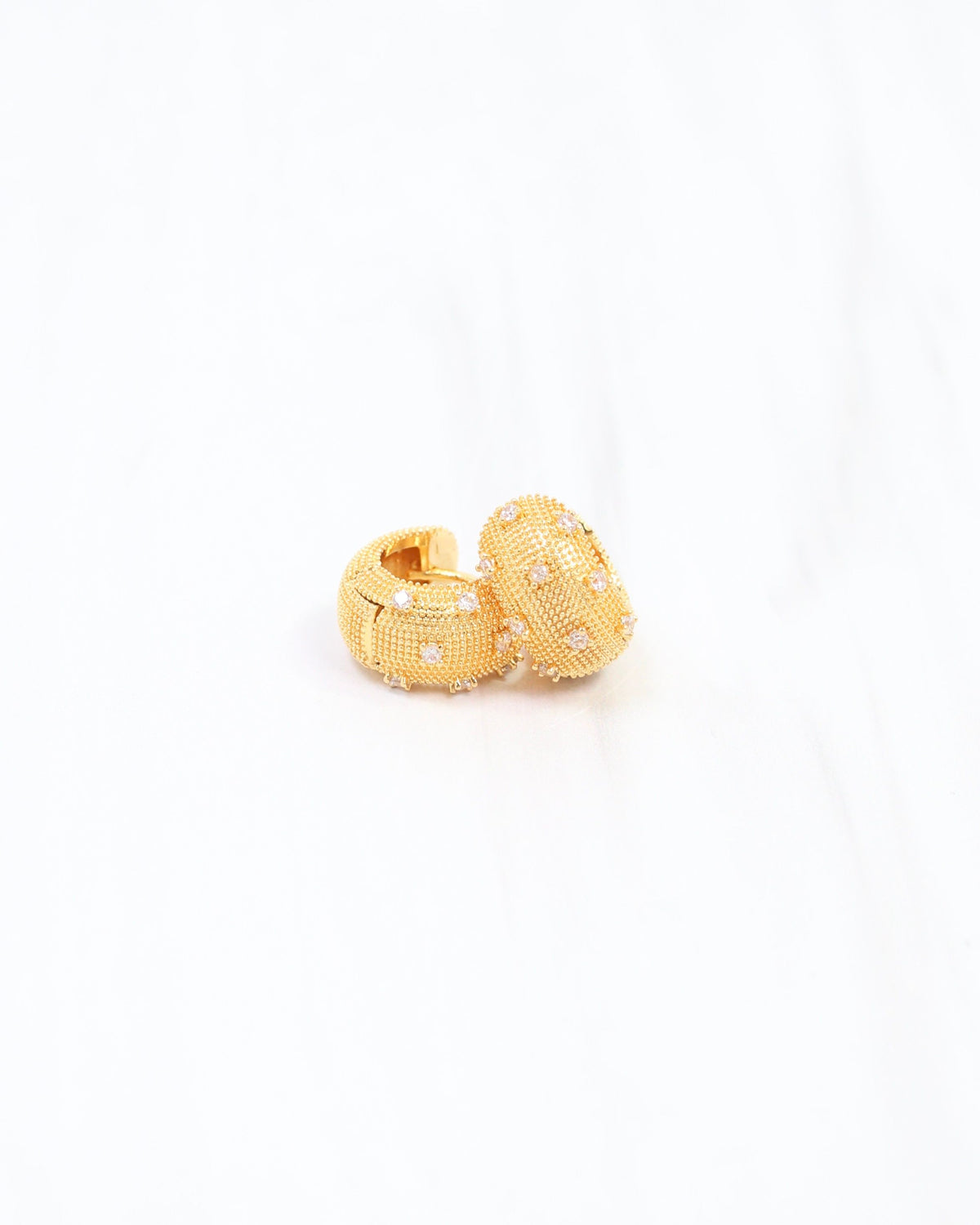 Essex Bold CZ Huggie  Earring WR Gold