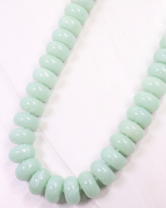 Pipestone Marble Beaded Necklace Mint