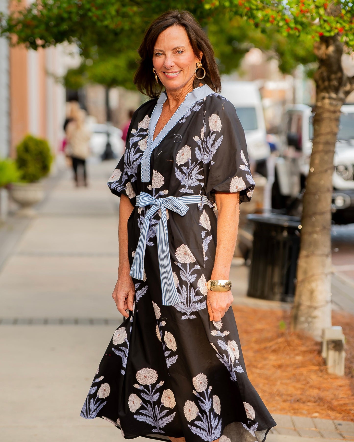 Ardmore Floral Maxi Dress-Black/Blue