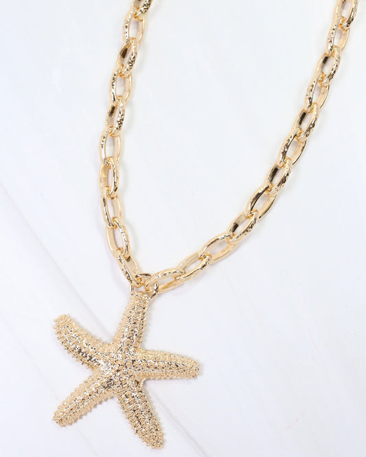 Parma Starfish Link Necklace Gold