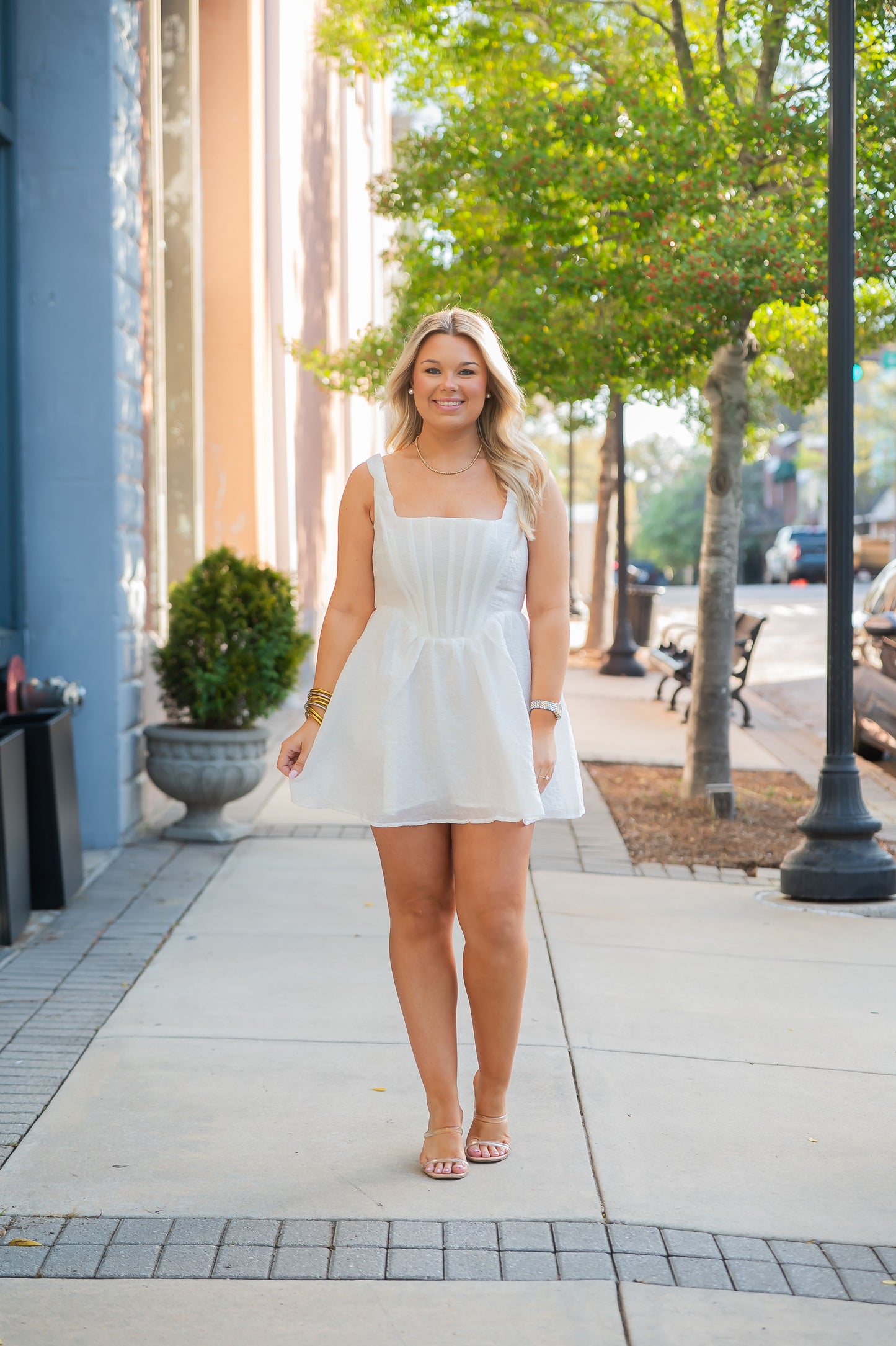 Birdie White Wired Bodice Dress