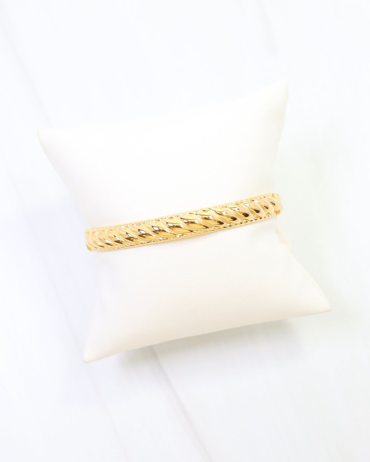 Natalie Twist Rope Bangle Bracelet WR Gold