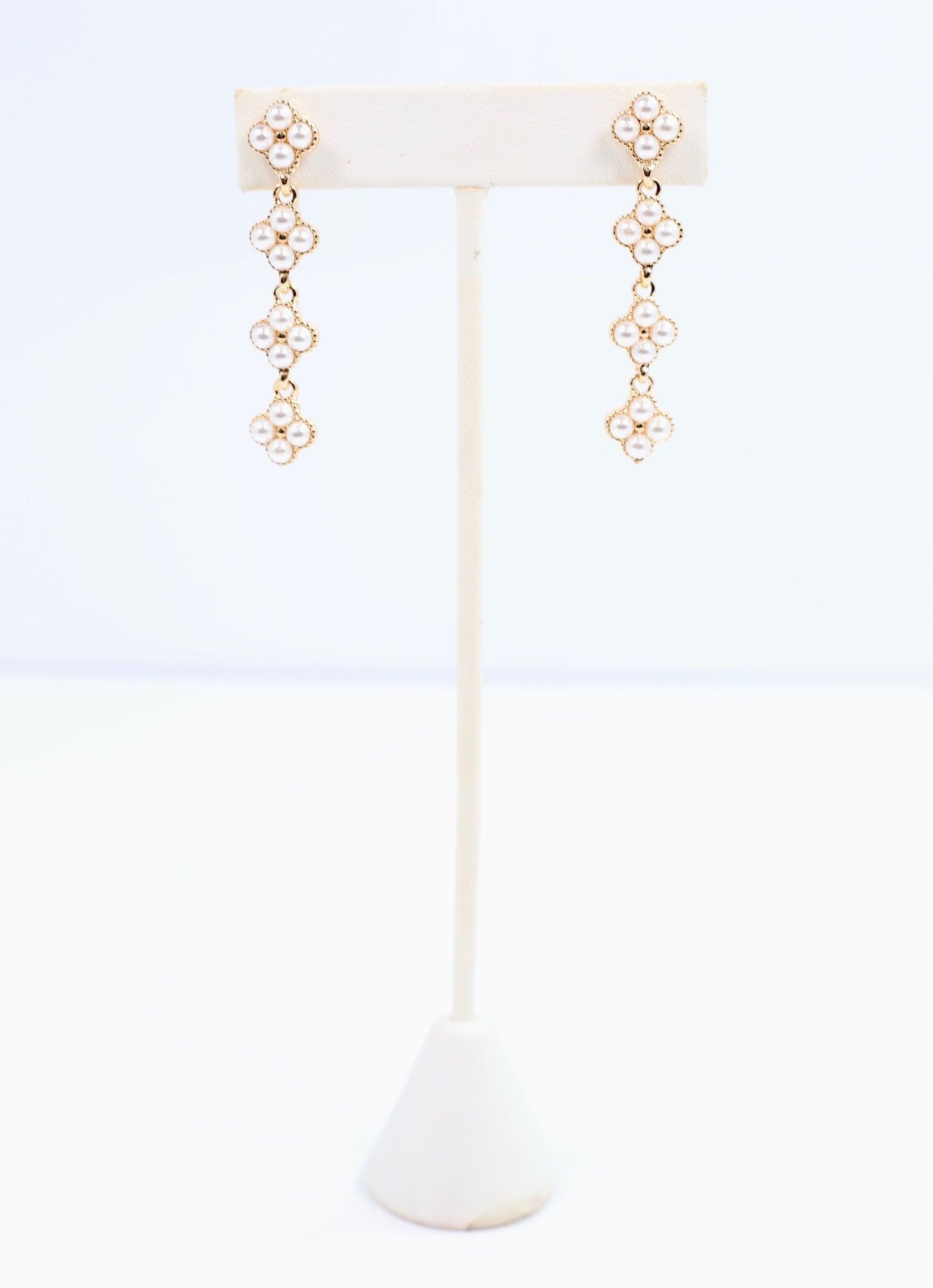 Sparks Clover Drop Earring PEARL