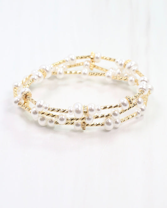 Lola Stretch Bracelet Set Pearl