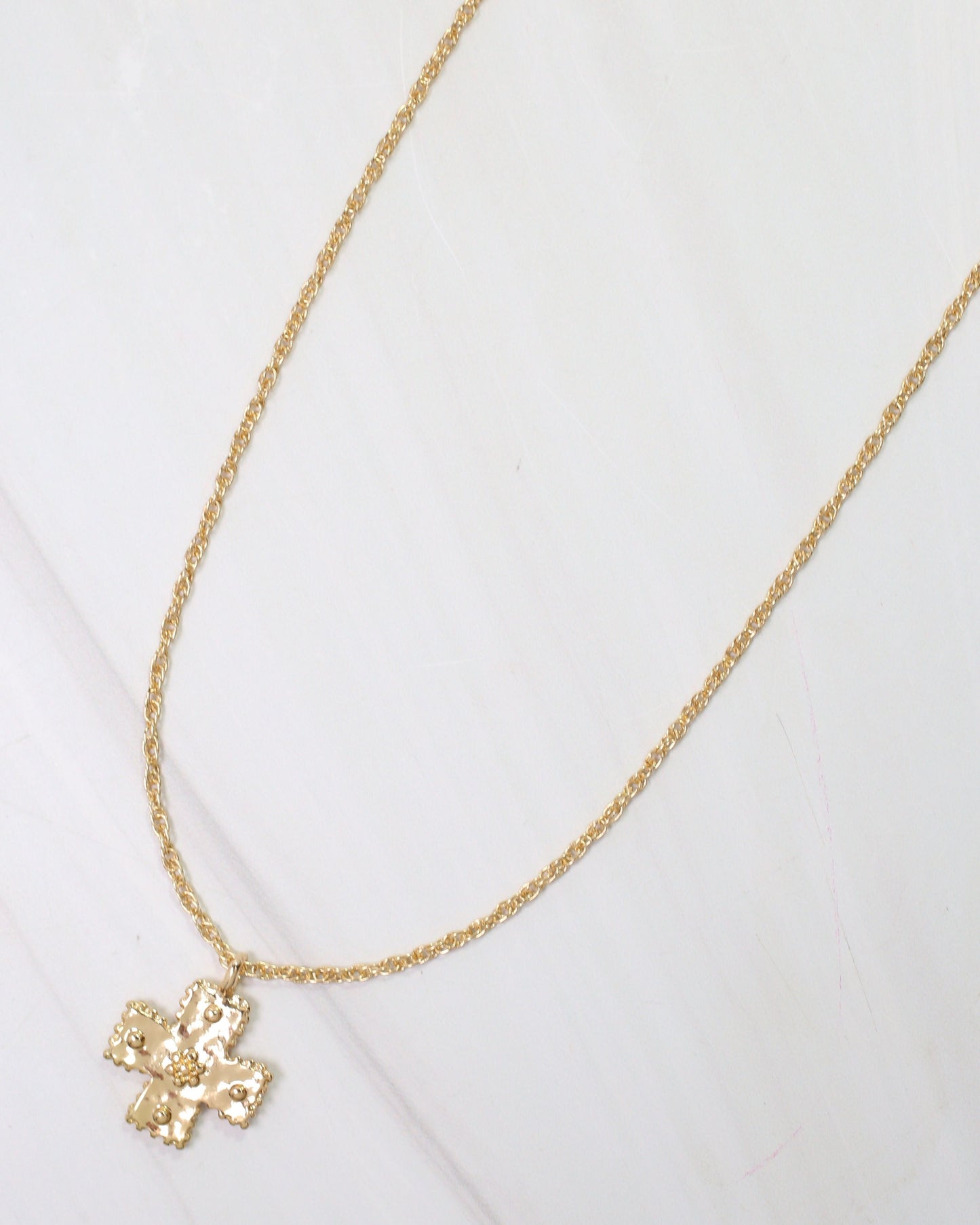 Rexburg Cross Necklace Gold