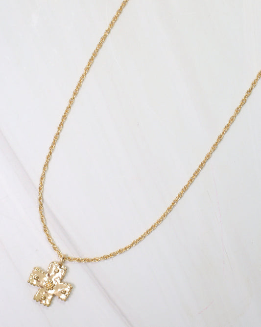 Rexburg Cross Necklace Gold