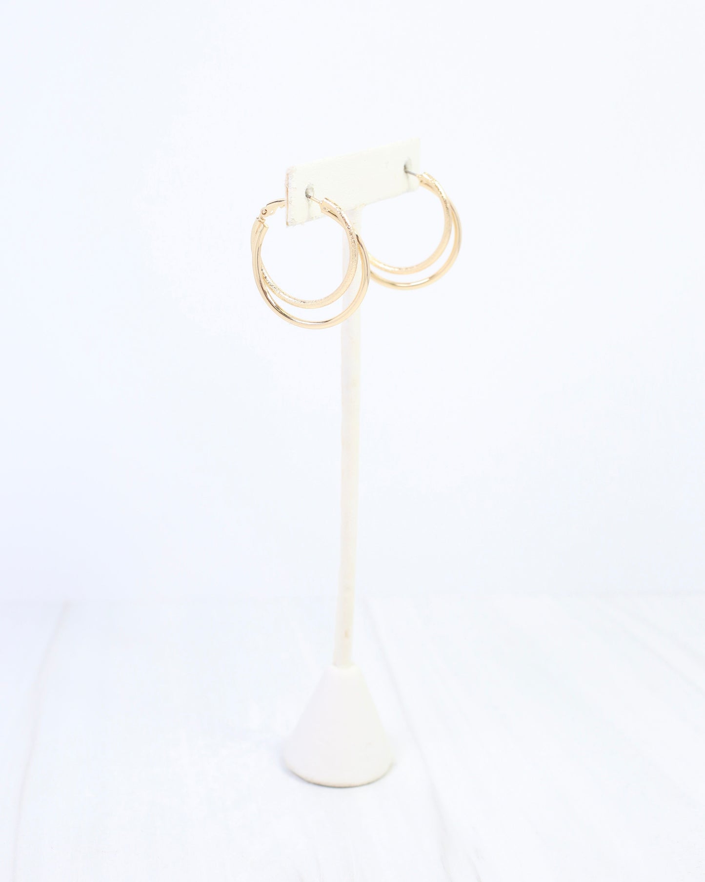 Lisa Double Hoop Earring WR Gold