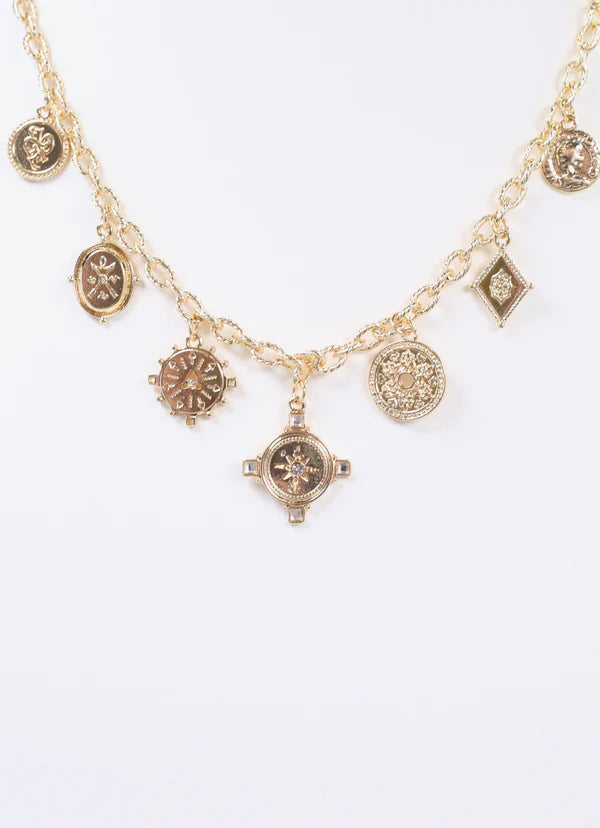 Mariann Charm Necklace Gold