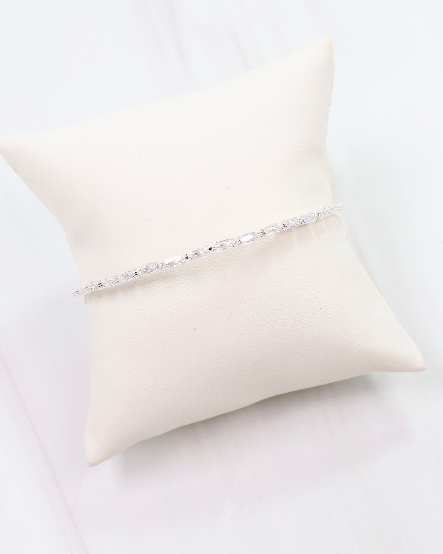 Hawthorne CZ Cuff Bracelet Silver